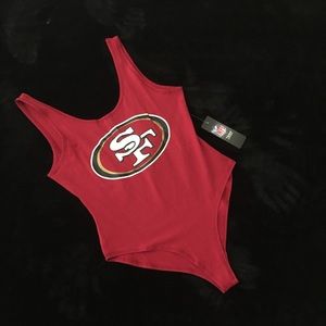 San Francisco 49er Tank Top Body Suit-Size: L NWT